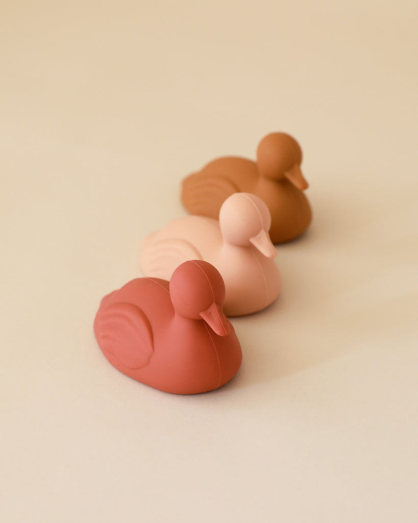 Silicone Bath Toy | Ducks - Rose Mix (pack of 3)