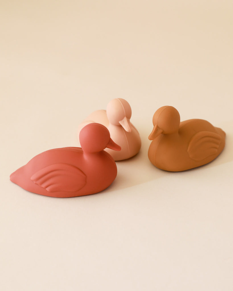 Silicone Bath Toy | Ducks - Rose Mix (pack of 3)