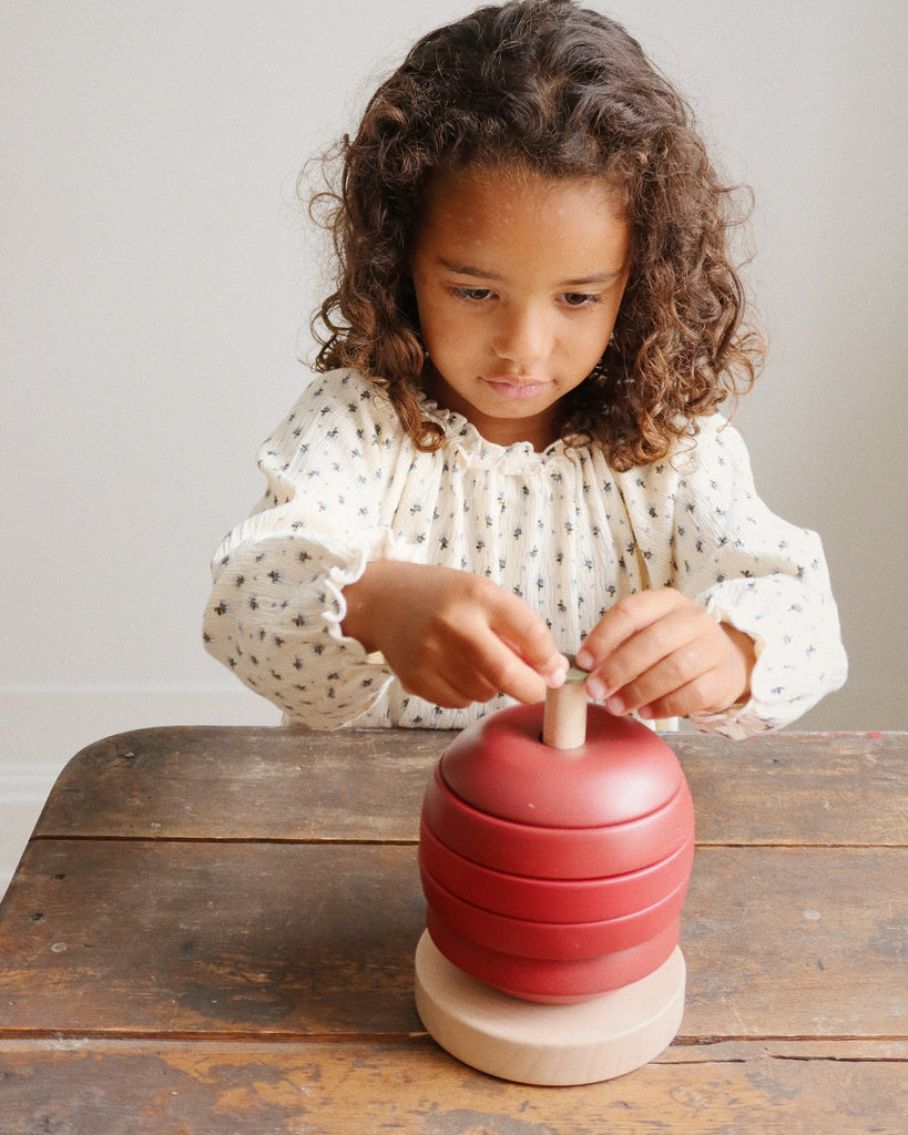 Wooden Apple Stacking Toy