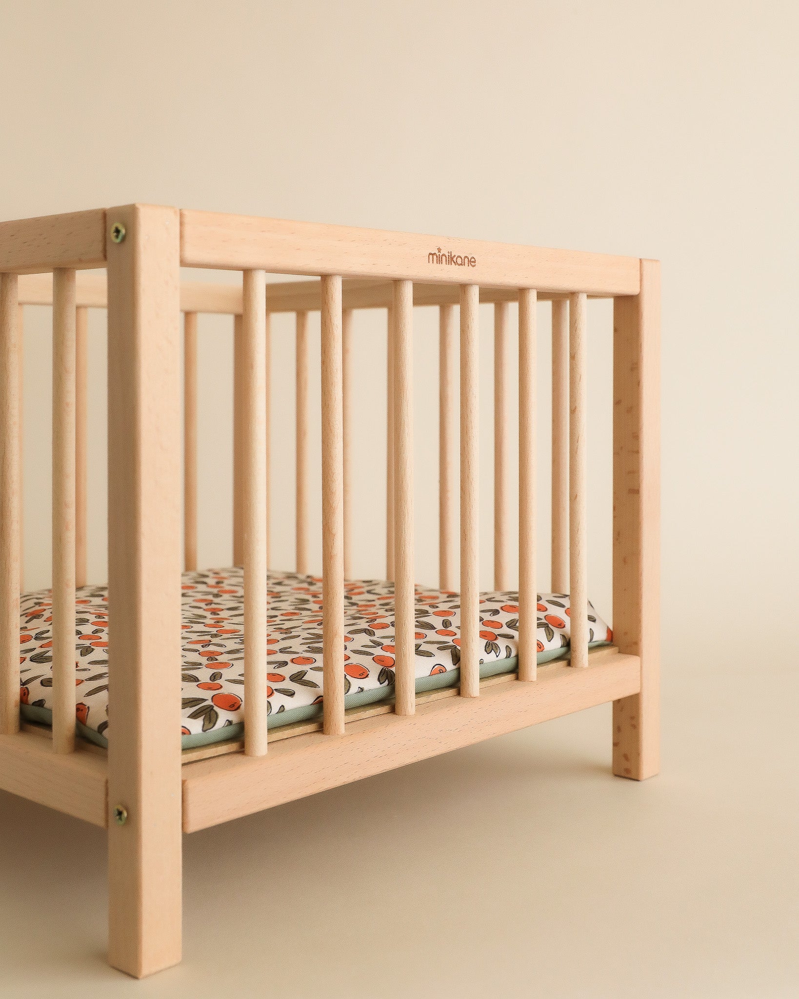 Minikane Doll Furniture | Wooden Doll Playpen - Orange
