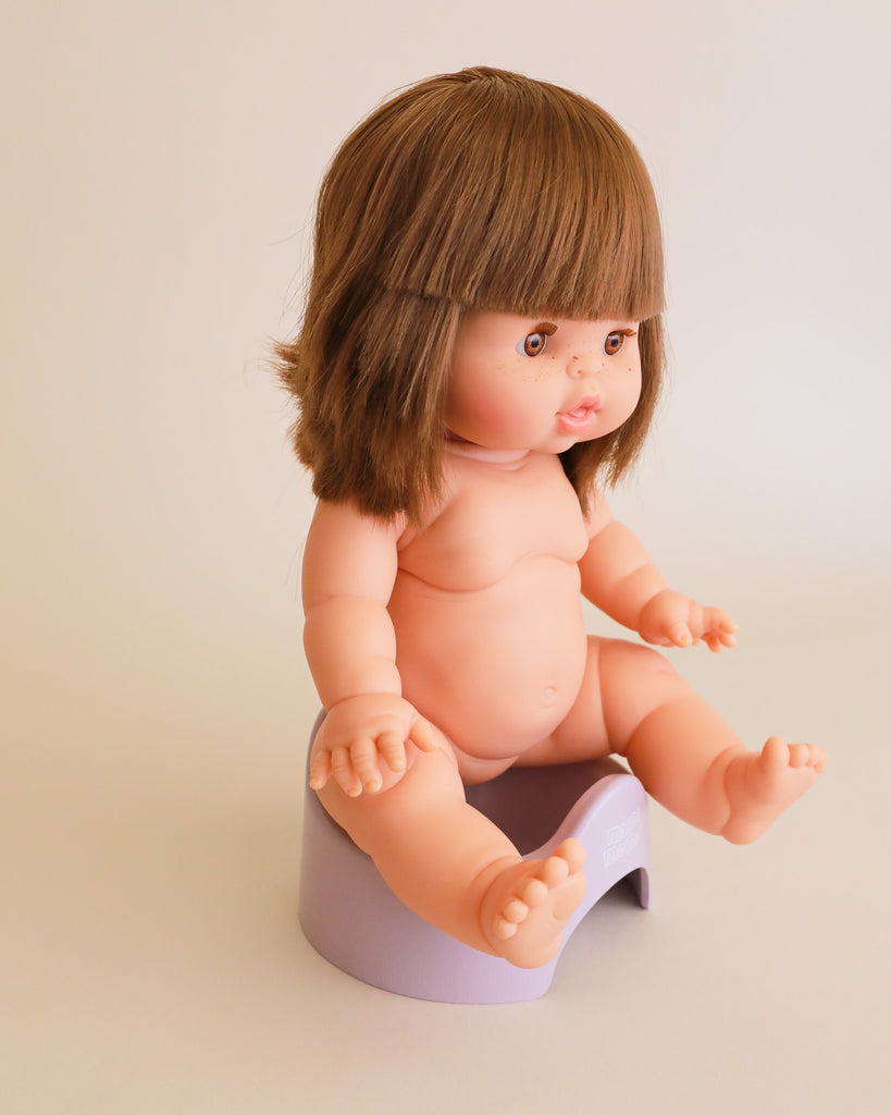 Wooden Doll Potty - Lilac