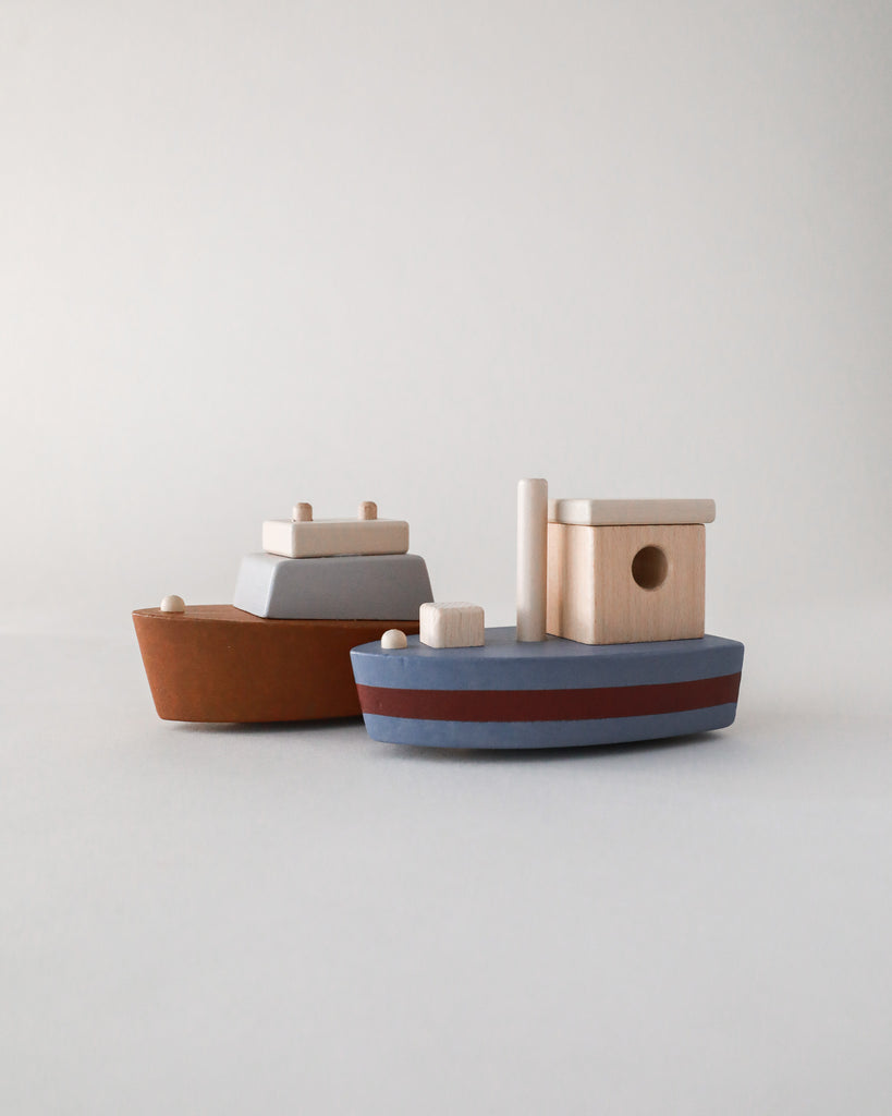 Wooden Rolling Boats (pack of 2)