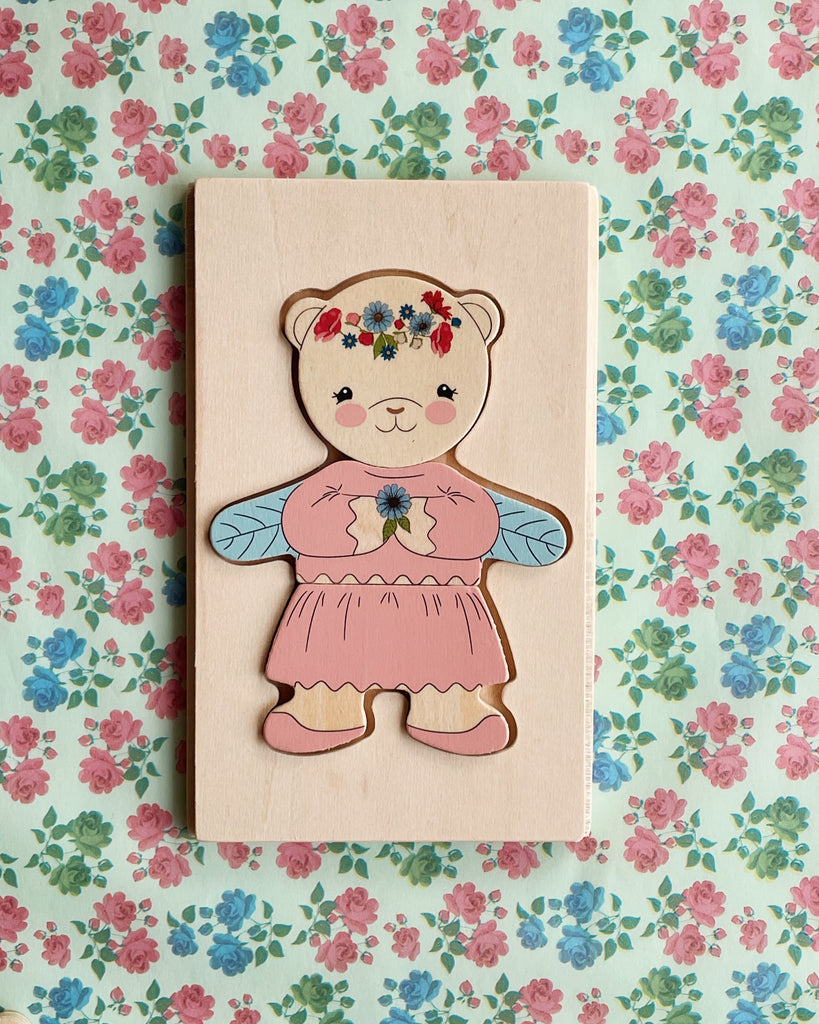 Wooden Teddy Dress-up Puzzle
