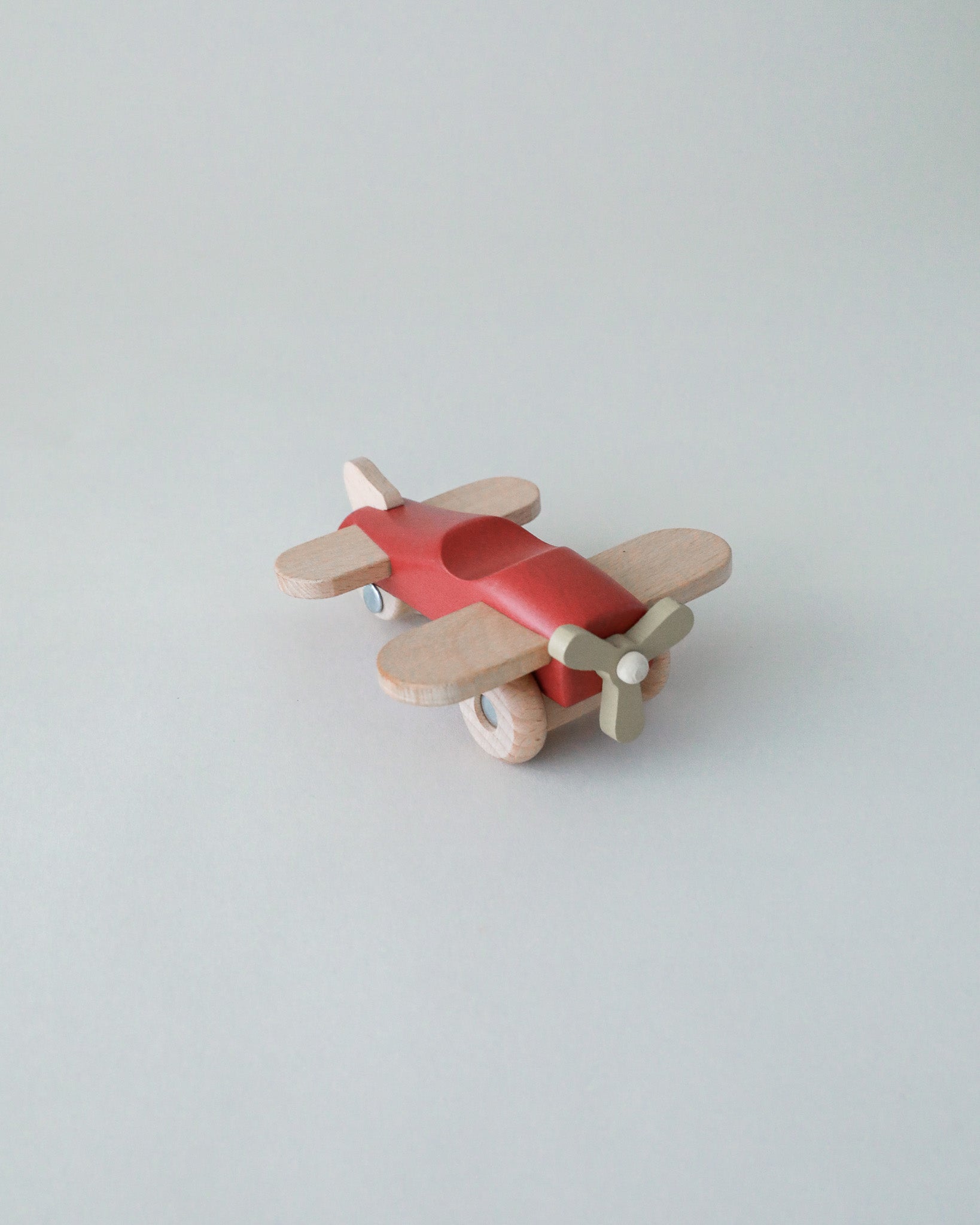 Wooden Toy Airplane - Red