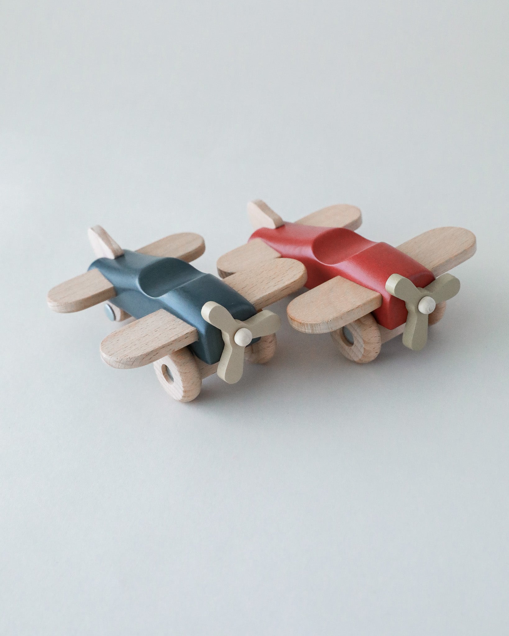 Wooden Toy Airplane - Red