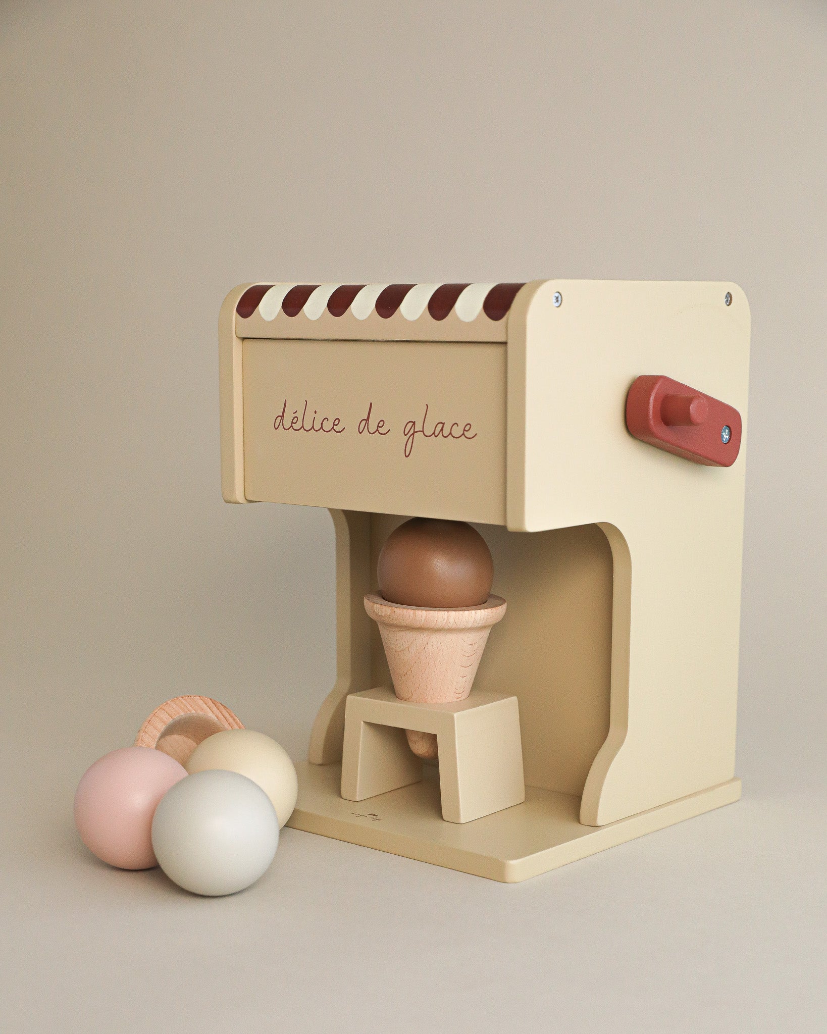 wooden ice cream maker, toy ice cream. wooden toys, montessori toys