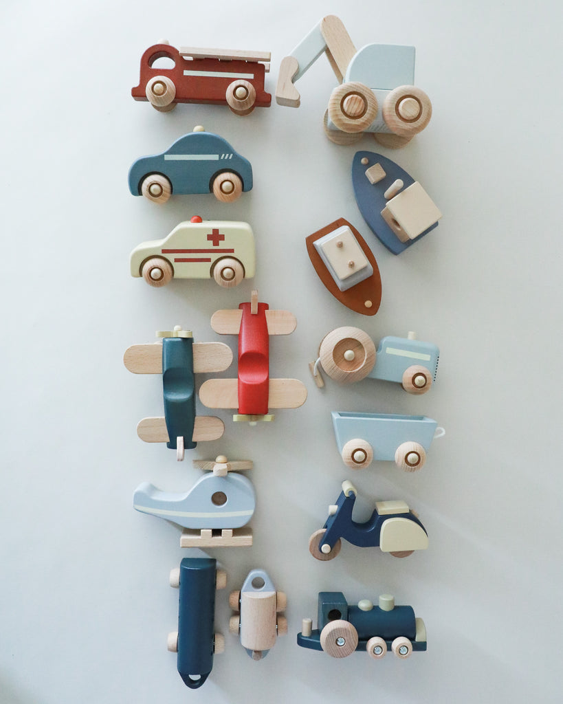 Wooden Toy Airplane - Blue