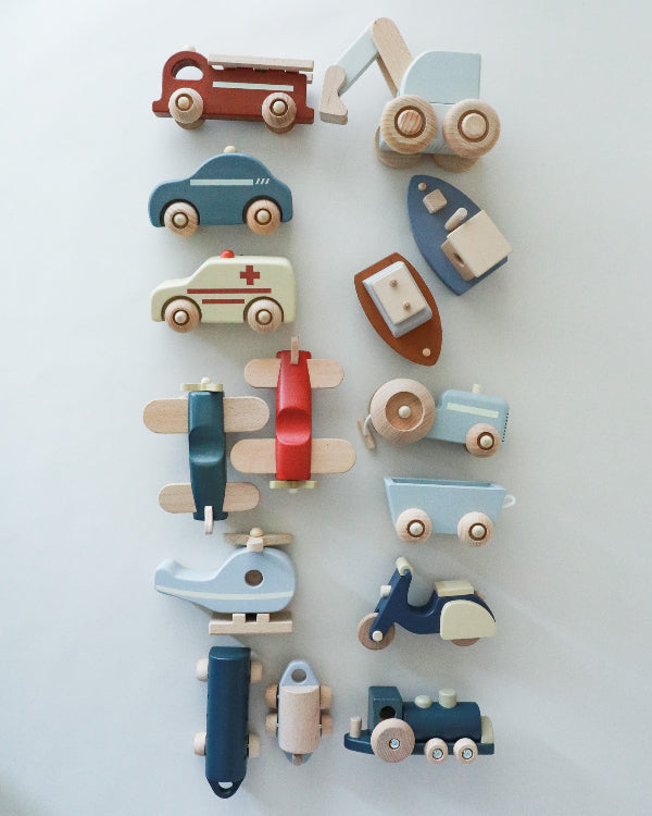 Wooden Toy Airplane - Red