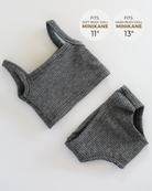 Minikane Doll Clothes | Baby Girl Doll Underwear Set (Grey)