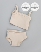 Minikane Doll Clothes | Baby Girl Doll Underwear Set (White)