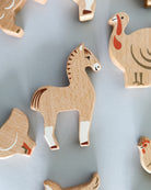 Wooden Farm Animal Figures - Set of 14