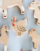 Wooden Farm Animal Figures - Set of 14
