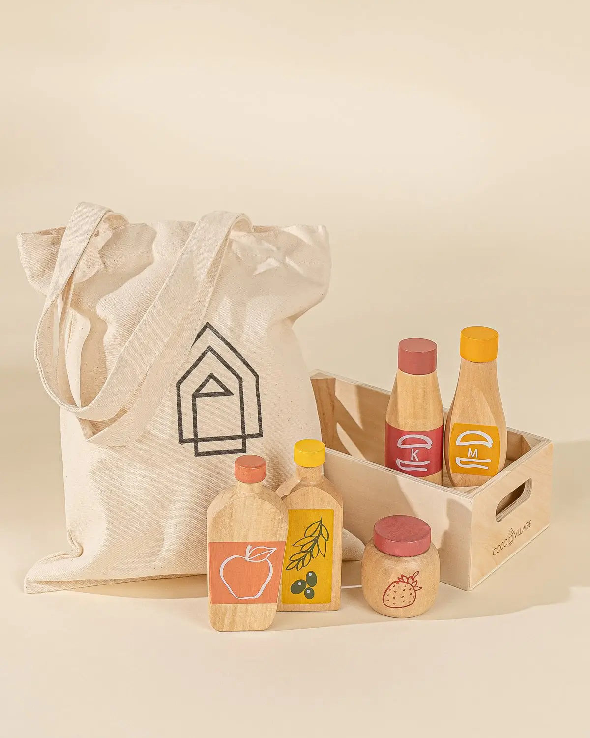 Coco Village | Wooden Grocery Playset - Condiments