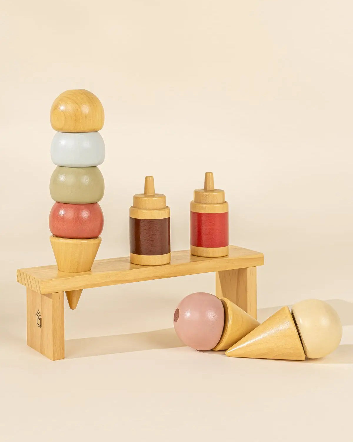 Coco Village | Wooden Ice Cream & Stand Playset