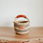 Small Bolga Basket - Blue Stripes'