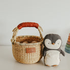 Small Bolga Basket - Brown Handle