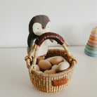 Small Bolga Basket - Dark Brown Handle