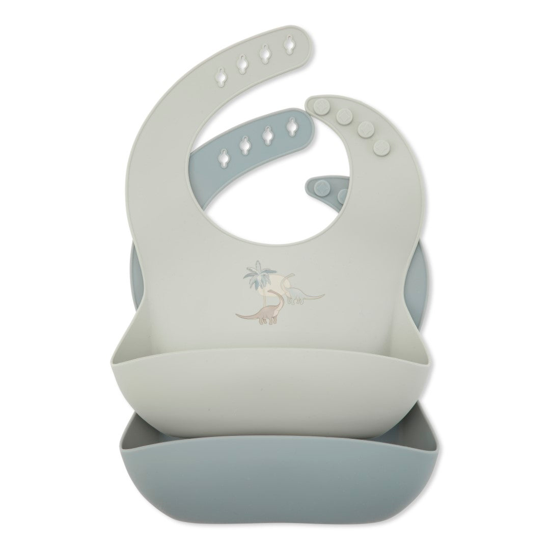 Silicone Bib (2 pack) - Dino