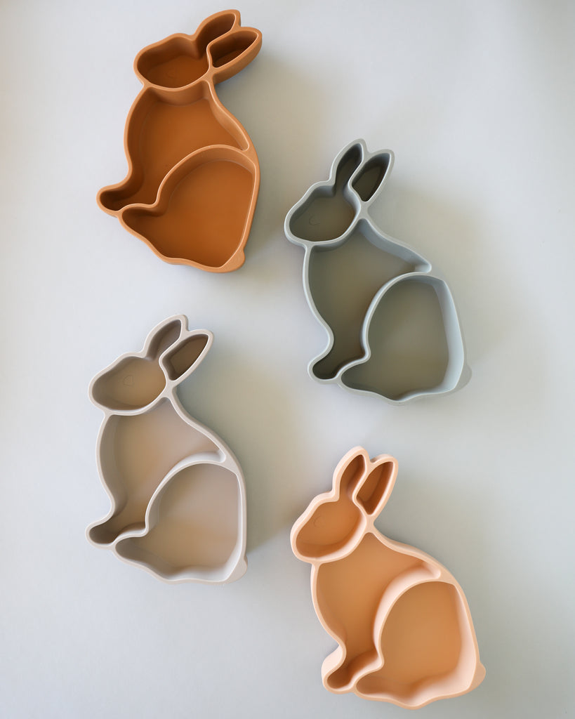 Bunny Silicone Bowl - Warm Grey