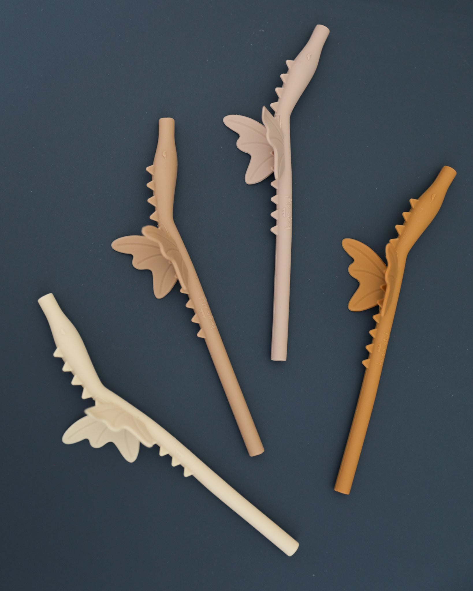 Silicone Dragon Straws (4 pack) - Blush