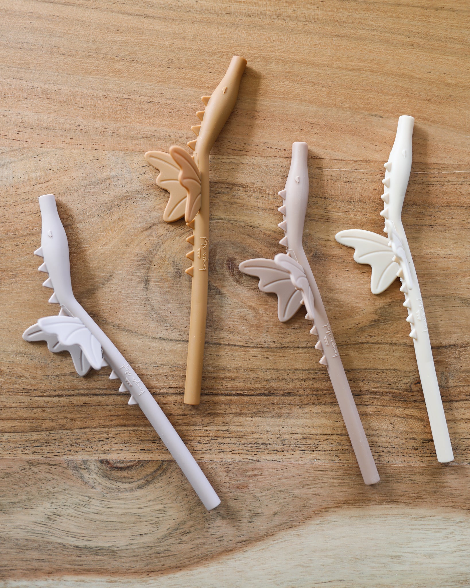 Silicone Dragon Straws (4 pack) - Blush