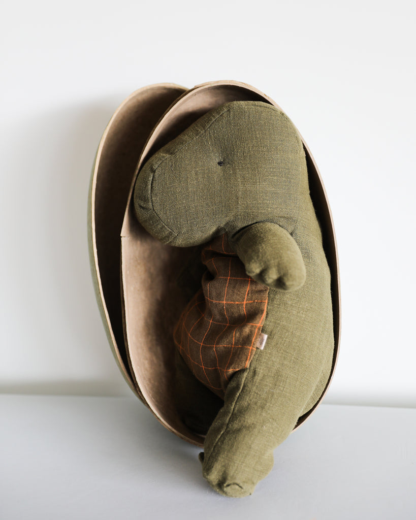 Maileg | Gantosaurus in Egg, Medium - Forrest Green