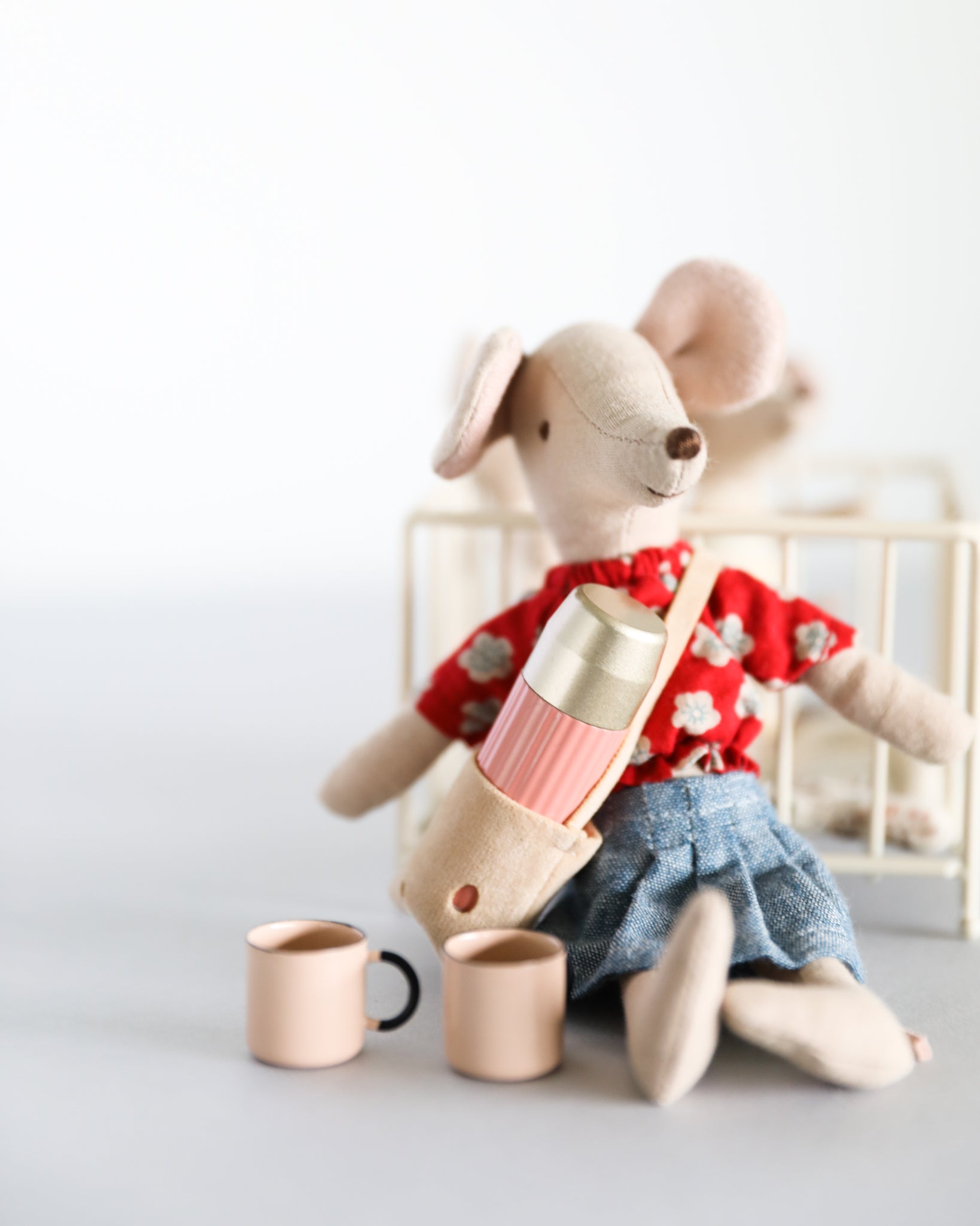 Maileg | Thermos and Cups - Soft Coral
