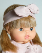 Minikane Doll Clothes | Baby Doll Jumpsuit with Headband (Petal)
