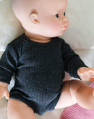 Minikane Doll Clothes | Baby Doll Bodysuit (Grey)