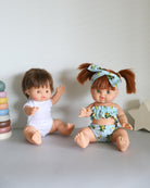 Minikane Doll Clothes | Two-Piece Lemon Swimsuit with Headband