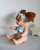 Minikane Doll Clothes | Two-Piece Lemon Swimsuit with Headband