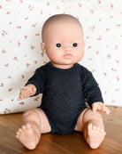 Minikane Doll Clothes | Baby Doll Bodysuit (Grey)