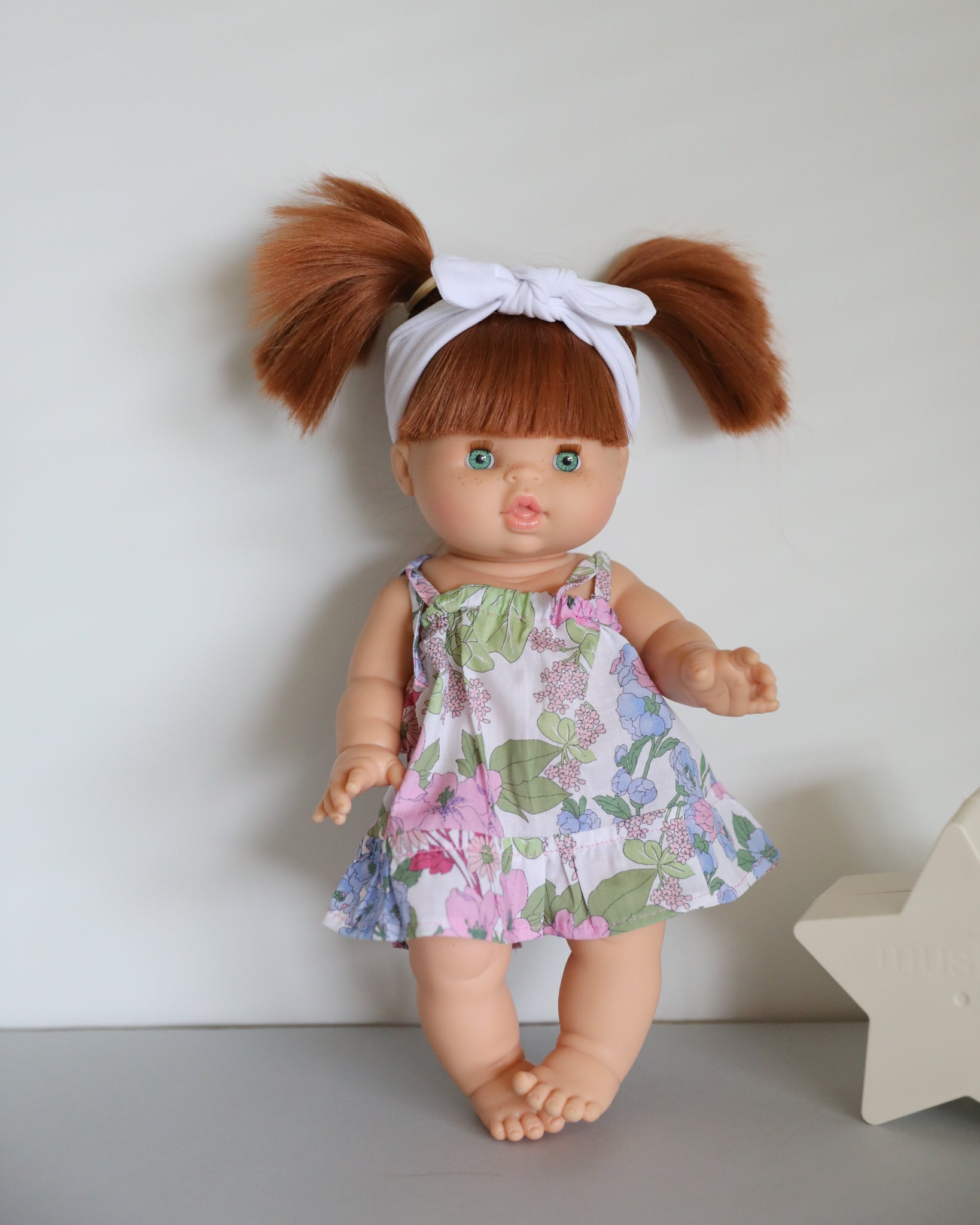 Minikane Doll Clothes | Floral Summer Dress with Headband