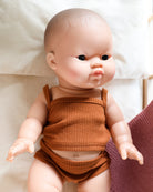 Minikane Doll Clothes | Baby Girl Doll Underwear Set (Brown)