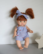 Minikane Doll Clothes | Striped Cherry Romper with Headband