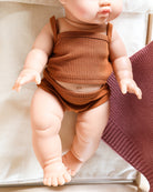 Minikane Doll Clothes | Baby Girl Doll Underwear Set (Brown)