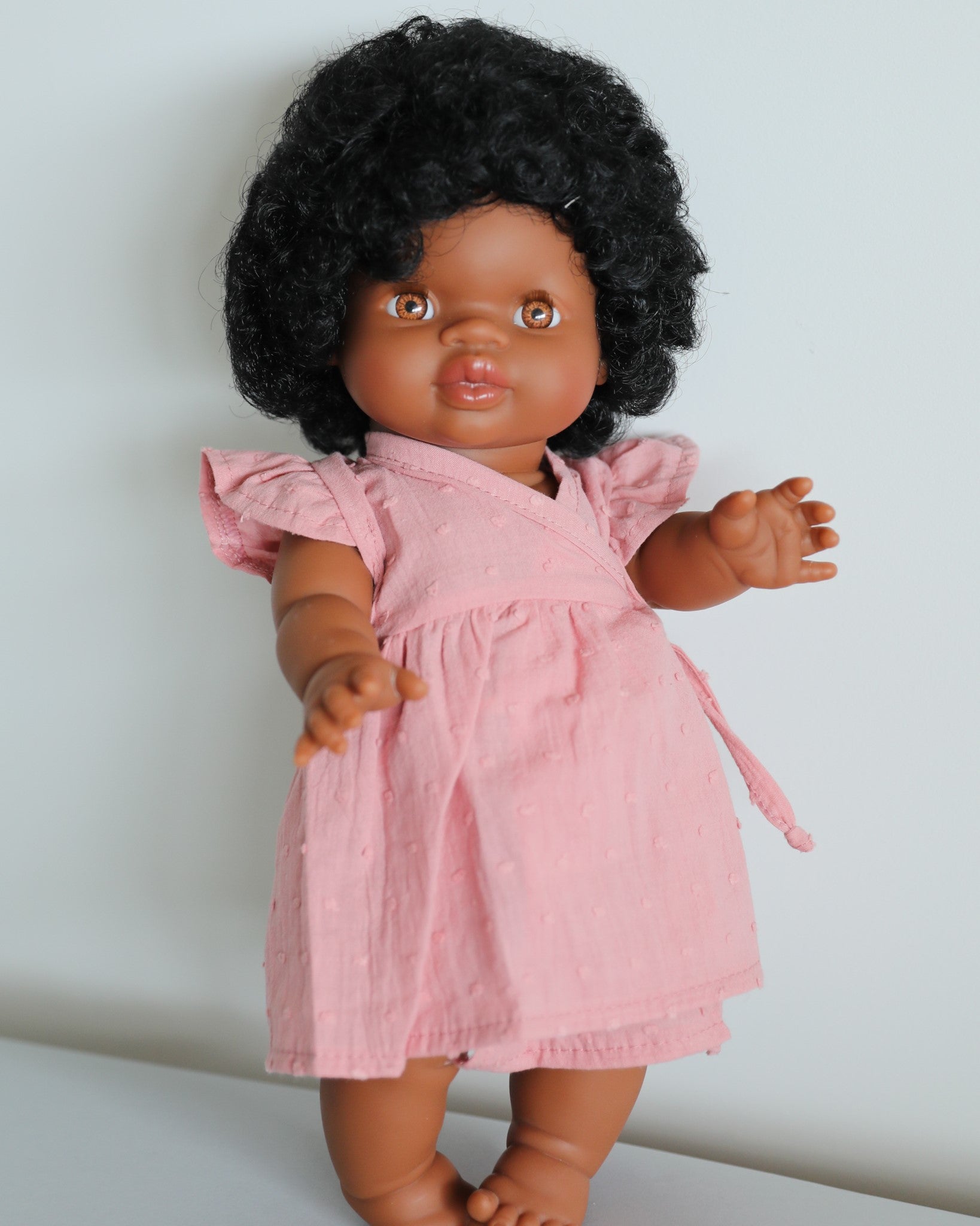 Minikane Doll Clothes | Baby Doll Dress (Rose)