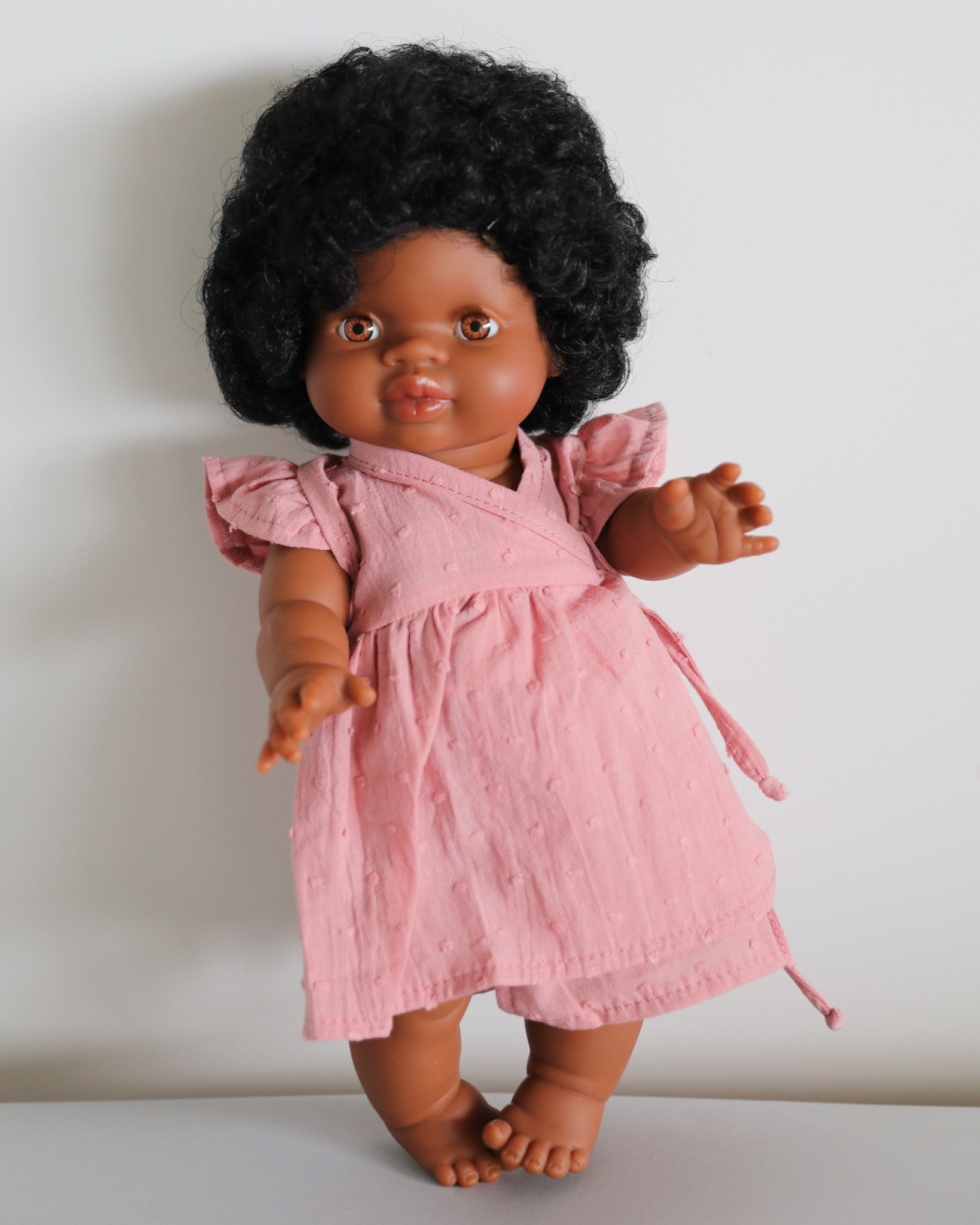 Minikane Doll Clothes | Baby Doll Dress (Rose)