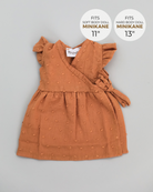 Minikane Doll Clothes | Baby Doll Dress (Brown)