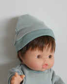 Minikane Doll Clothes | Baby Doll Fleece Pant Set with Hat (Mint)