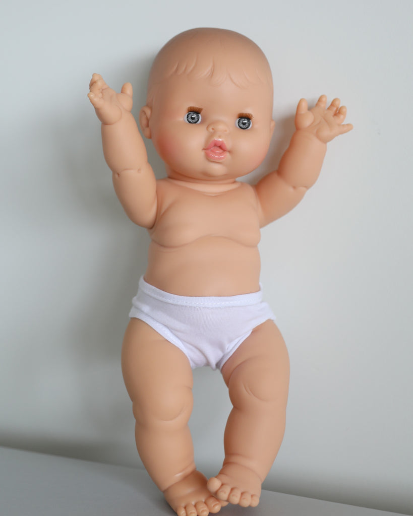 Minikane Doll Clothes | Baby Doll Cotton Underwear (White)