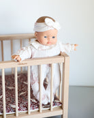 Minikane Doll Furniture | Wooden Baby Doll Playpen - Bird Print