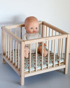 Minikane Doll Furniture | Wooden Baby Doll Playpen - Sunflower Print