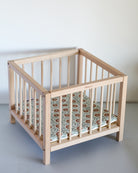 Minikane Doll Furniture | Wooden Baby Doll Playpen - Sunflower Print