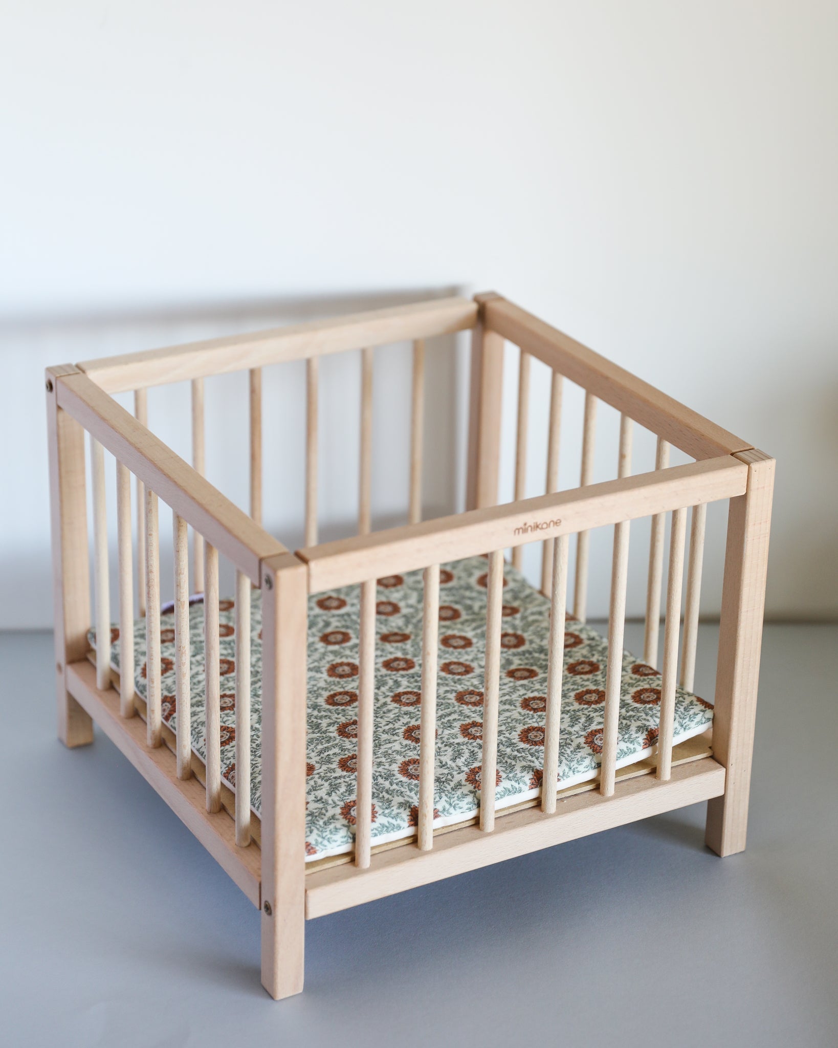 Minikane Doll Furniture | Wooden Baby Doll Playpen - Sunflower Print