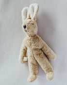Handcrafted Senger Naturwelt organic beige rabbit with floppy ears and embroidered features