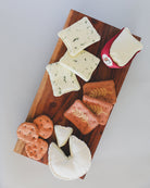 Danish handcrafted cheese and crackers play food set with realistic artisan cheese varieties and textured crackers