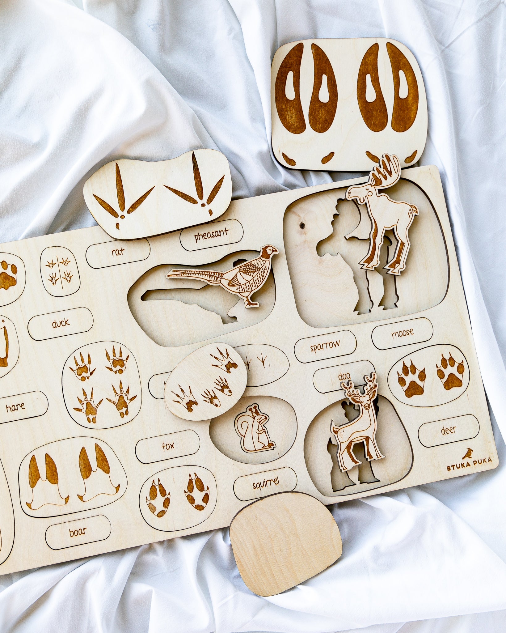 Animal Tracks Wooden Puzzle