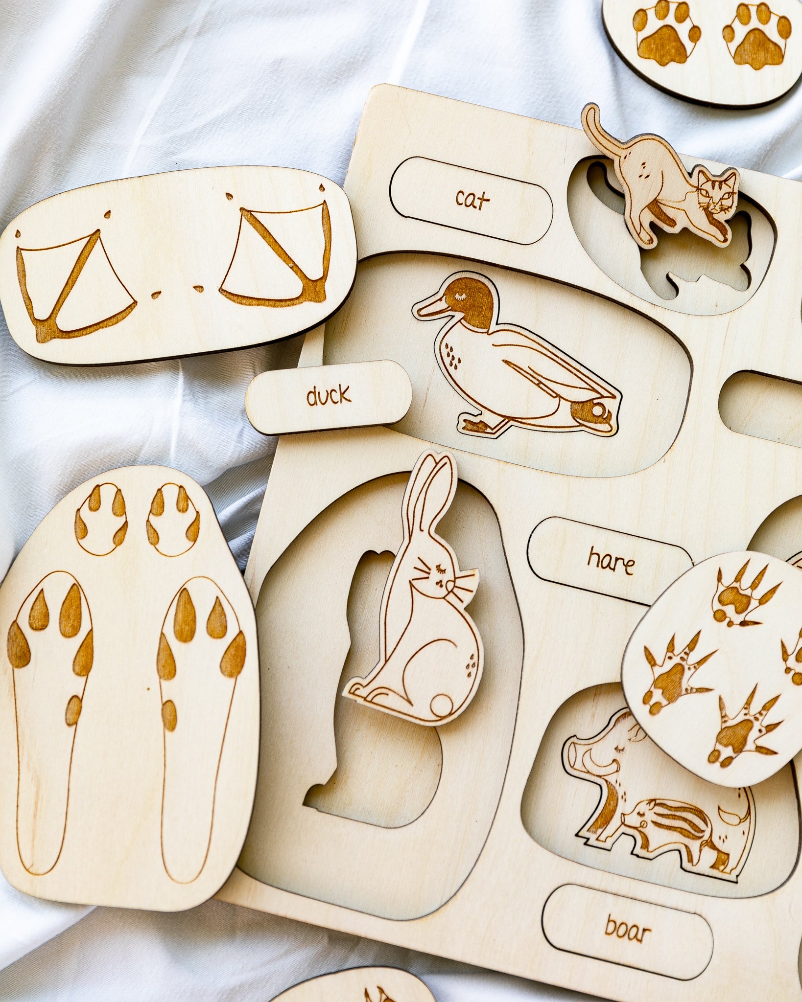 Animal Tracks Wooden Puzzle