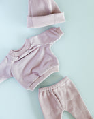 Baby Doll Sweatshirt Set with Beanie (Lavender)